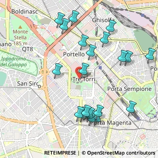 Mappa Piazza Tre Torri, 20149 Milano MI, Italia (1.1715)