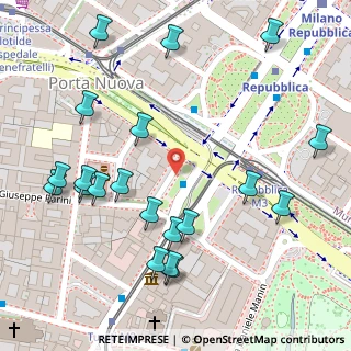 Mappa Piazza della Repubblica, 20121 Milano MI, Italia (0.1565)