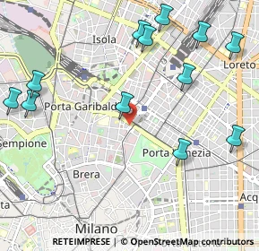 Mappa Piazza della Repubblica, 20121 Milano MI, Italia (1.29083)