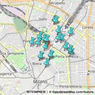 Mappa Via Giuseppe Parini, 20121 Milano MI, Italia (0.6885)