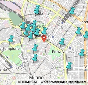 Mappa Via Giuseppe Parini, 20121 Milano MI, Italia (1.0385)