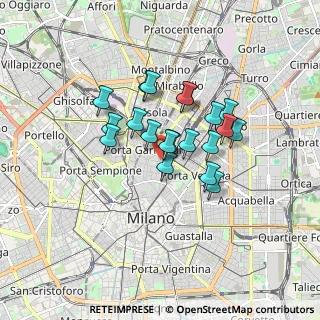Mappa Via Parini Giuseppe, 20121 Milano MI, Italia (1.2585)