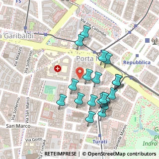 Mappa Via Parini Giuseppe, 20121 Milano MI, Italia (0.2205)