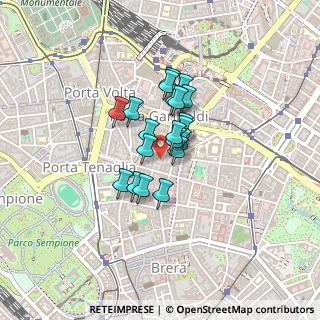 Mappa Via Moscova, 20124 Milano MI, Italia (0.2555)
