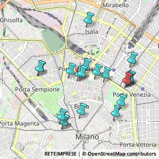 Mappa Via Moscova, 20124 Milano MI, Italia (0.994)