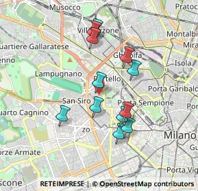 Mappa Via Giuseppe Biancardi, 20149 Milano MI, Italia (1.57833)