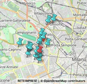 Mappa Via Giuseppe Biancardi, 20149 Milano MI, Italia (1.35176)