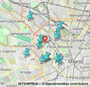 Mappa Piazza Tre Torri, 20121 Milano MI, Italia (1.55583)