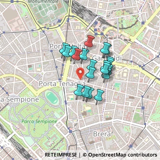 Mappa Via della, 20121 Milano MI, Italia (0.3105)