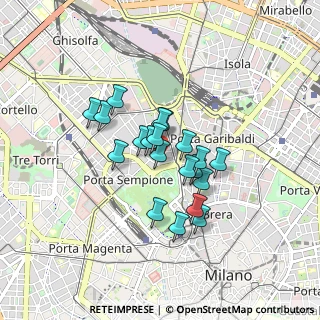 Mappa Via Domenico Balestrieri, 20154 Milano MI, Italia (0.6155)