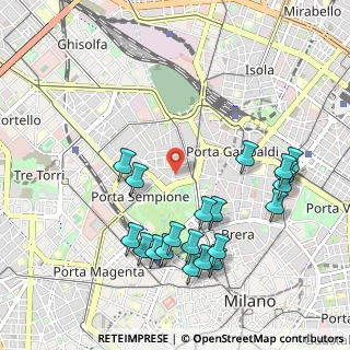 Mappa Via Domenico Balestrieri, 20154 Milano MI, Italia (1.1175)