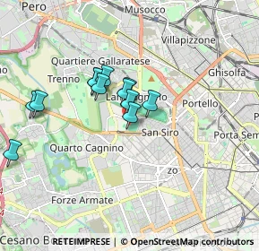 Mappa Via dei Piccolomini, 20151 Milano MI, Italia (1.43917)