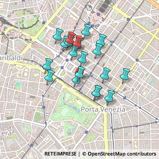 Mappa Via Camillo Finocchiaro Aprile, 20124 Milano MI, Italia (0.3815)