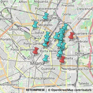 Mappa Via Antonio Zarotto, 20124 Milano MI, Italia (1.4165)