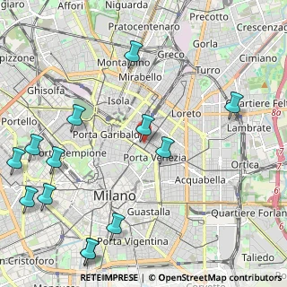 Mappa Via Antonio Zarotto, 20124 Milano MI, Italia (2.88692)