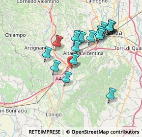 Mappa Via del Bartaglian, 36040 Brendola VI, Italia (7.116)