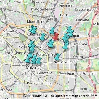 Mappa Zona Buenos Aires, 20124 Milano MI, Italia (1.4975)