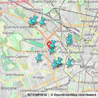 Mappa Via Guglielmo Silva, 20148 Milano MI, Italia (1.70833)