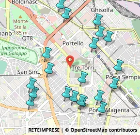 Mappa Viale Eginardo, 20149 Milano MI, Italia (1.1725)