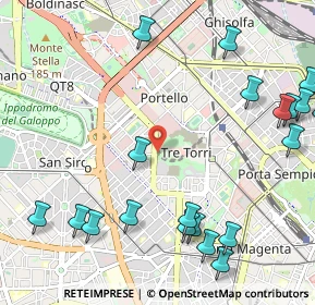 Mappa Viale Eginardo, 20149 Milano MI, Italia (1.4325)