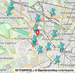 Mappa Viale Eginardo, 20149 Milano MI, Italia (2.12667)