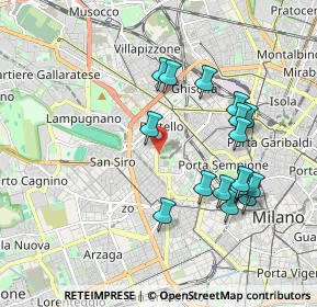 Mappa Viale Eginardo, 20149 Milano MI, Italia (1.88625)