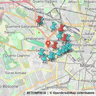 Mappa Via Monte Rosa, 20123 Milano MI, Italia (1.45588)