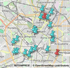 Mappa Largo la Foppa, 20121 Milano MI, Italia (2.189)