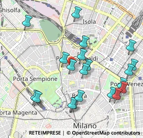 Mappa Largo la Foppa, 20121 Milano MI, Italia (1.0885)