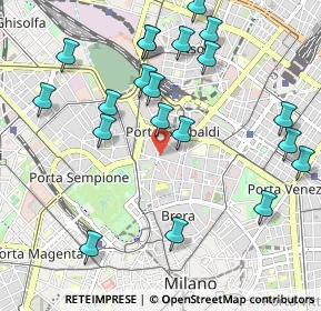 Mappa Largo la Foppa, 20121 Milano MI, Italia (1.1405)