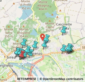 Mappa Via Mucrone, 10015 Ivrea TO, Italia (1.098)