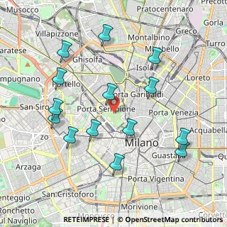 Mappa Viale Giovanni Battista Racine, 20121 Milano MI, Italia (2.10357)