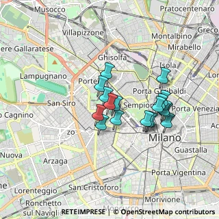 Mappa 20145 Milano MI, Italia (1.36944)