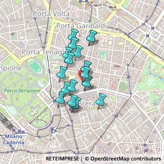 Mappa Via Ancona, 20121 Milano MI, Italia (0.3055)