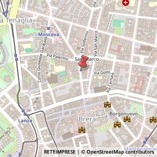 Mappa Via Solferino, 14, 20121 Milano, Milano (Lombardia)