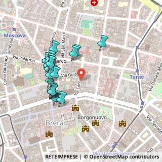 Mappa Via Cernaia, 20121 Milano MI, Italia (0.2245)