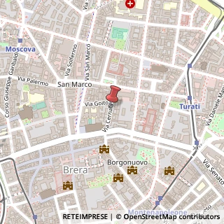 Mappa Via cernaia 5, 20121 Milano, Milano (Lombardia)