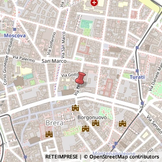 Mappa Via Cernaia,  4, 20121 Milano, Milano (Lombardia)