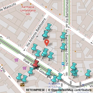 Mappa Via Antonio Baldissera, 20129 Milano MI, Italia (0.06296)