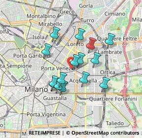 Mappa Via Antonio Baldissera, 20129 Milano MI, Italia (1.38467)
