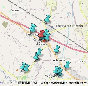 Mappa Via Giuseppe Garibaldi, 36040 Grisignano di Zocco VI, Italia (1.62)