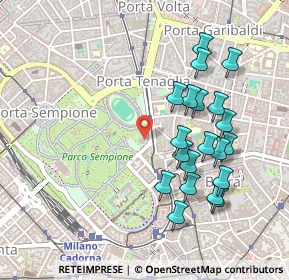 Mappa Viale Gerolamo Bartolomeo Gadio, 20121 Milano MI, Italia (0.4835)