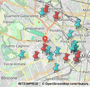 Mappa Piazza Monte Falterona, 20148 Milano MI, Italia (2.279)
