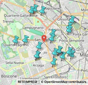 Mappa Piazza Monte Falterona, 20148 Milano MI, Italia (1.997)