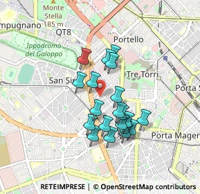 Mappa Via Paris Bordone, 20149 Milano MI, Italia (0.7095)