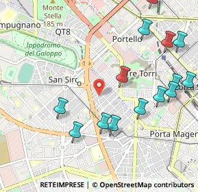 Mappa Via Paris Bordone, 20149 Milano MI, Italia (1.22143)