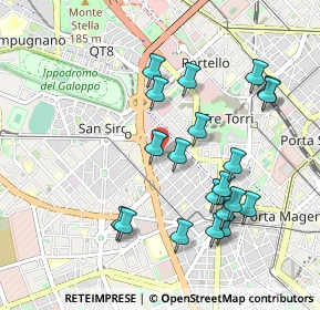 Mappa Via Paris Bordone, 20149 Milano MI, Italia (0.978)