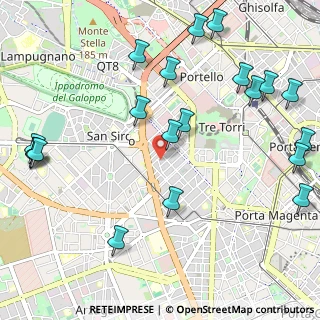Mappa Via Paris Bordone, 20149 Milano MI, Italia (1.3755)