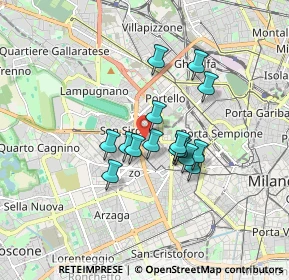 Mappa Via Paris Bordone, 20149 Milano MI, Italia (1.24267)