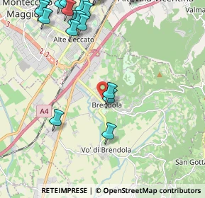 Mappa Via Cantarella, 36040 Brendola VI, Italia (2.8695)